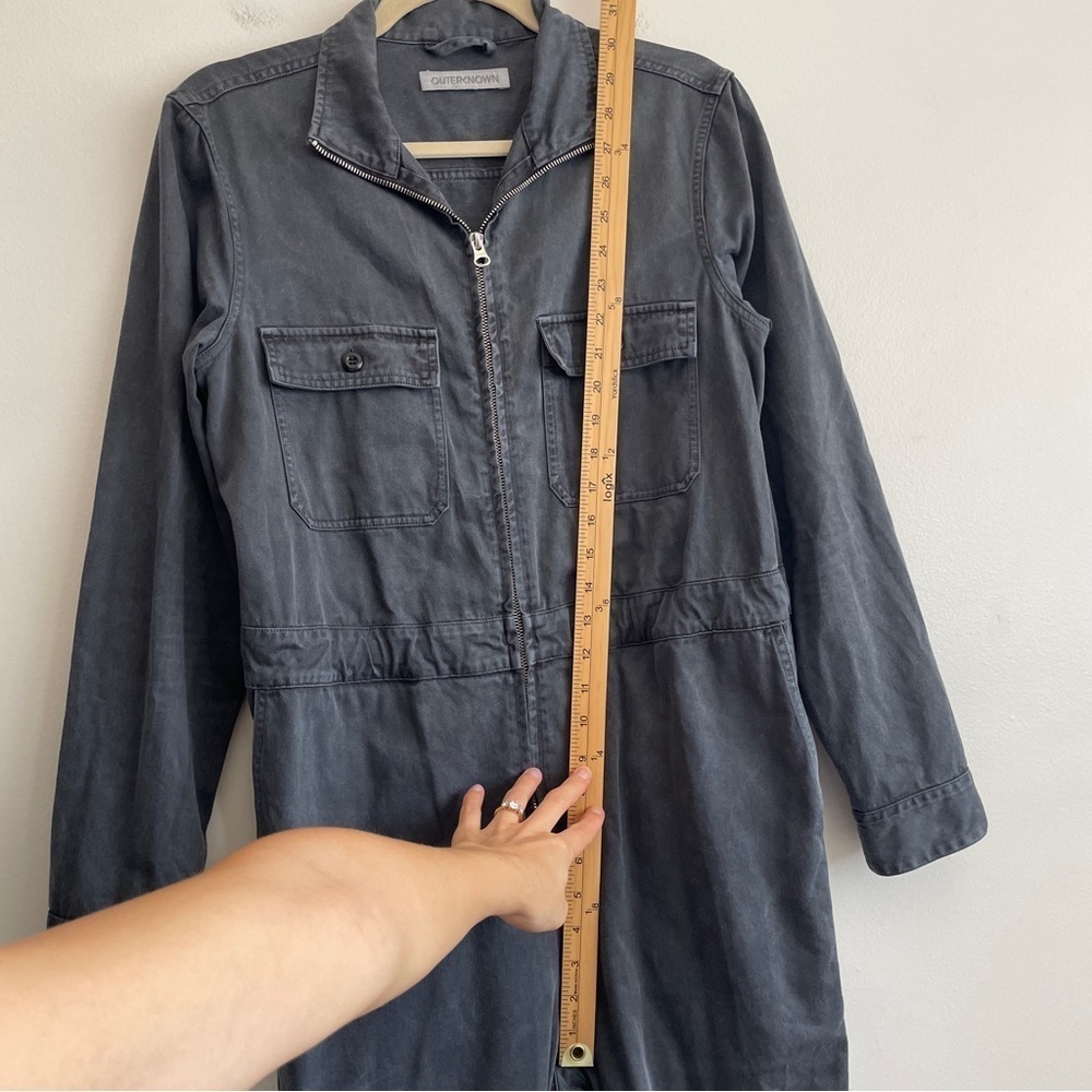 Outerknown Women Station Jumpsuit S Cotton Linen Blend Zip army utility coverall - Picture 12 of 16